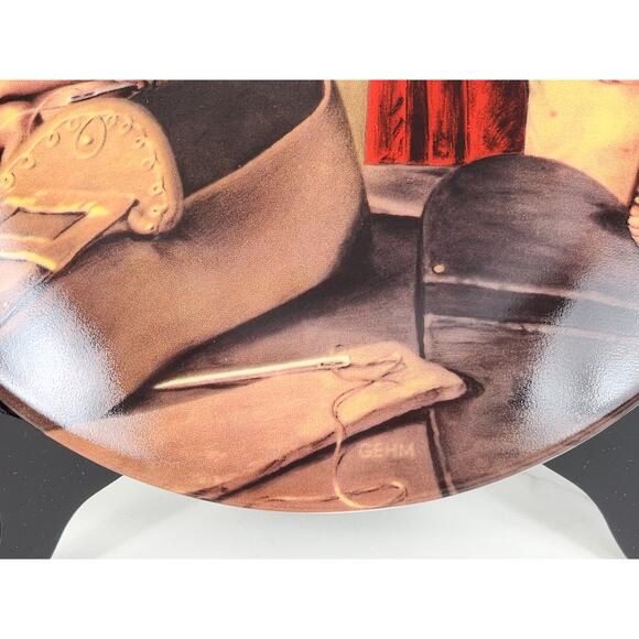 Grimm's Fairy Tales Elf Shoemaker Year 1983 Porcelain 7 3/4" Plate Wall Decor - Picture 9 of 14